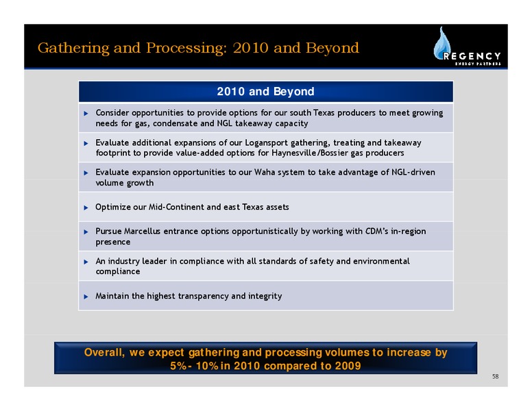 MARCH 2010 INVESTOR PRESENTATION – Regency Energy Partners Lp – slide 57