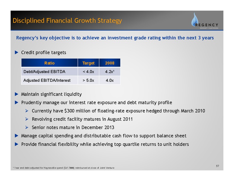 MARCH 2009 INVESTOR DAY PRESENTATION – Regency Energy Partners Lp – slide 56
