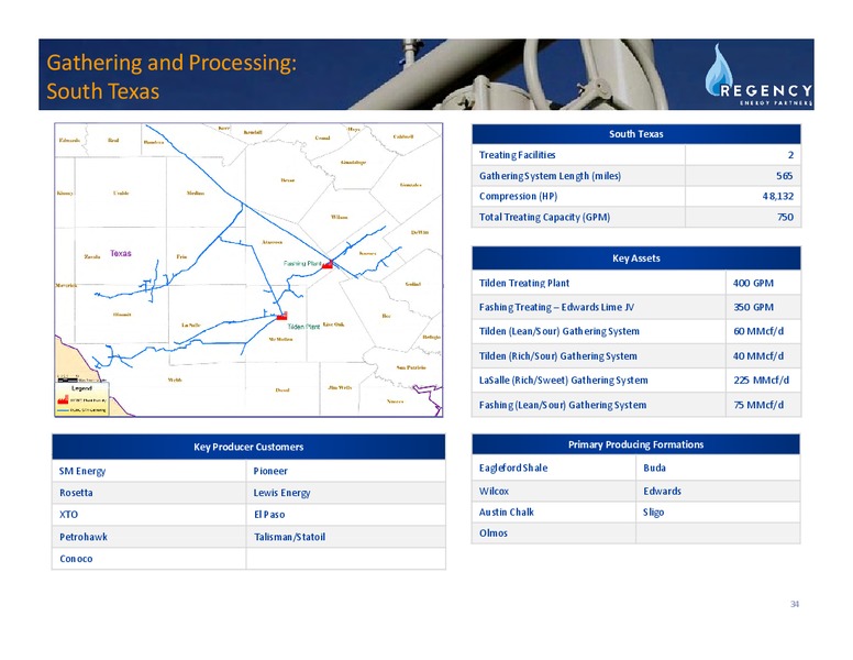 APRIL 2011 INVESTOR DAY PRESENTATION – Regency Energy Partners Lp – slide 34