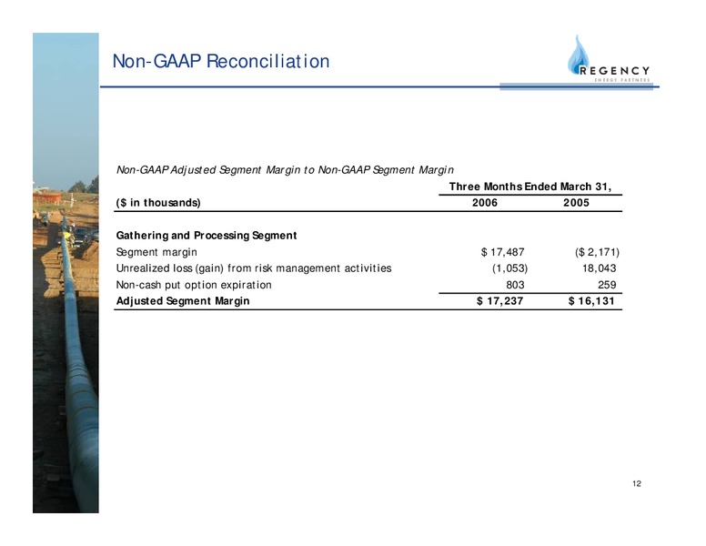 Q1 2006 EARNINGS CALL – Regency Energy Partners Lp – slide 12