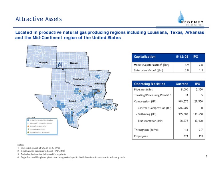 2008 MLP CONFERENCE – Regency Energy Partners Lp – slide 3