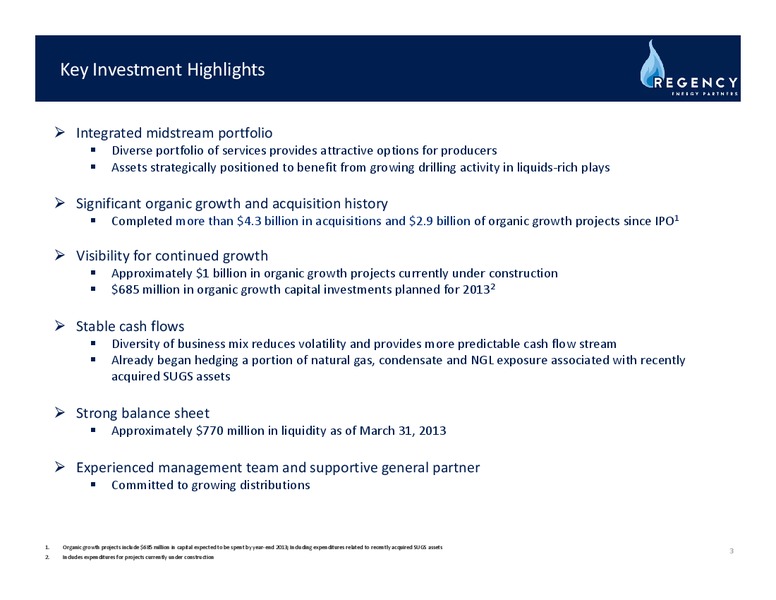 NAPTP MLP INVESTOR CONFERENCE – Regency Energy Partners Lp – slide 2