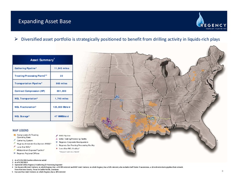 NAPTP MLP INVESTOR CONFERENCE – Regency Energy Partners Lp – slide 7