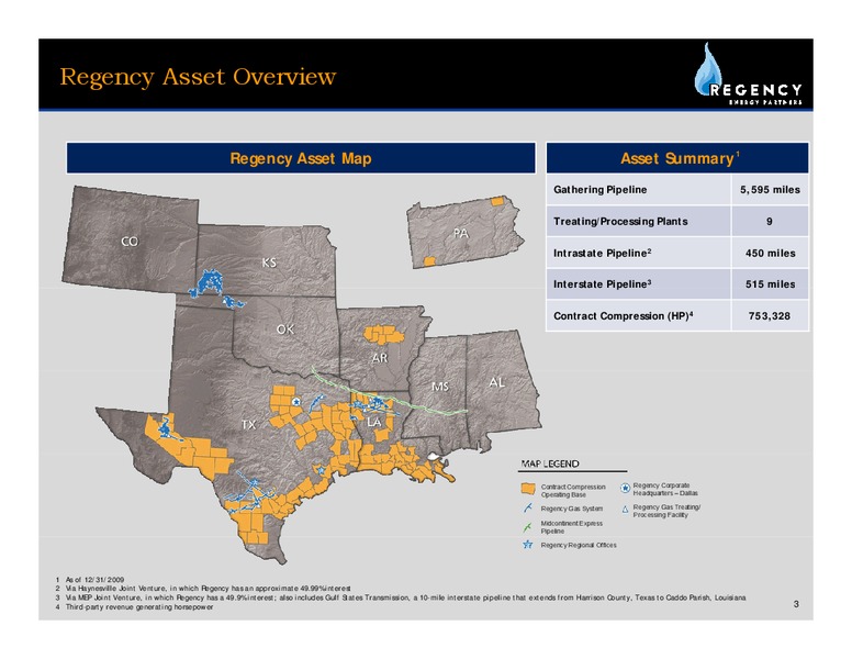 PARTNERS PLATTS OIL & GAS SHALE DEVELOPER CONFERENCE – Regency Energy Partners Lp – slide 2