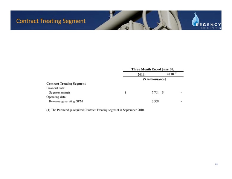 Q2 2011 EARNINGS CALL – Regency Energy Partners Lp – slide 23