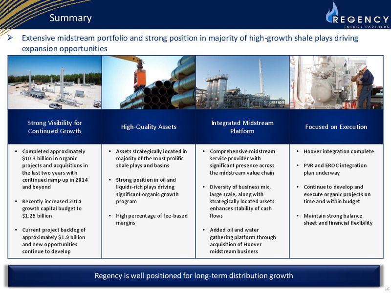 CITI MLP Midstream Infrastructure Conference August 20 2014 – Regency Energy Partners Lp – slide 16