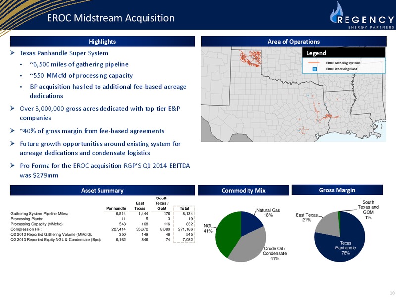 CITI MLP Midstream Infrastructure Conference August 20 2014 – Regency Energy Partners Lp – slide 18