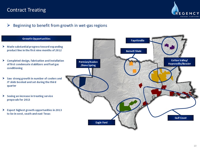 RBC CAPITAL MARKETS MLP CONFERENCE – Regency Energy Partners Lp – slide 12