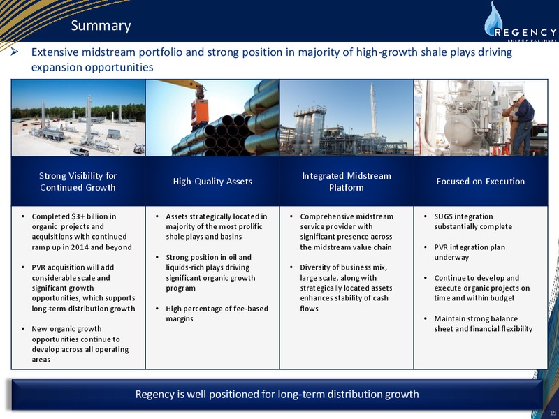 Wells Fargo MLP Conference – Regency Energy Partners Lp – slide 15