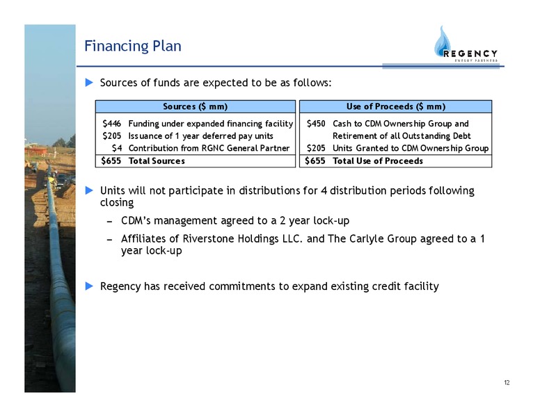 ACQUISITION OF FRONTSTREET HUGOTON LLC AND CDM RESOURCE MANAGEMENT LTD – Regency Energy Partners Lp – slide 12