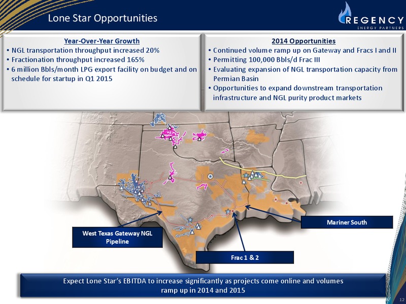 NAPTP MLP Conference – Regency Energy Partners Lp – slide 12