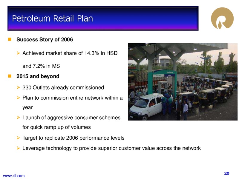 3Q FY 2014 15 Financial Results – Reliance Industries Limited – slide 19
