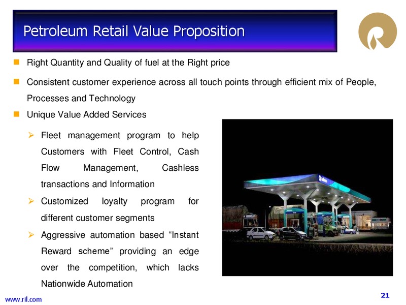 3Q FY 2014 15 Financial Results – Reliance Industries Limited – slide 20