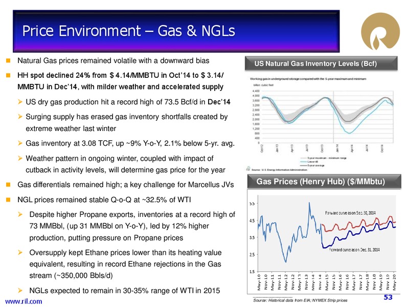 3Q FY 2014 15 Financial Results – Reliance Industries Limited – slide 52