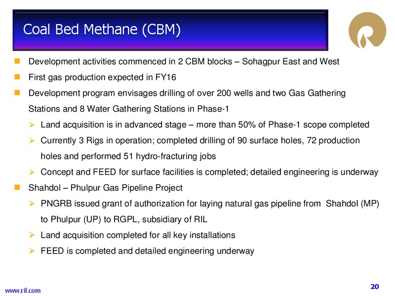 Investor Presentation – Reliance Industries Limited – slide 19