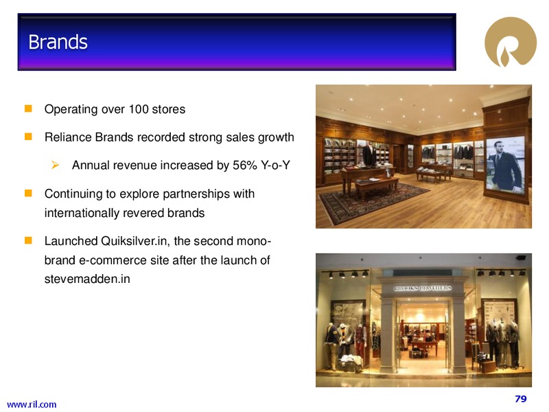 Investor Presentation – Reliance Industries Limited – slide 78