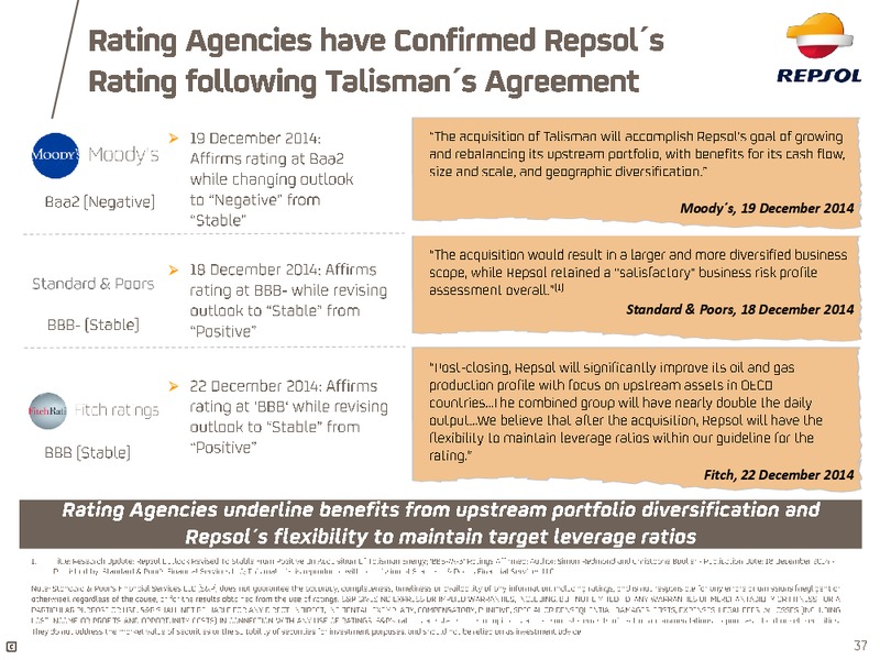 April 2015 Investor Update – Repsol S.A. – slide 30