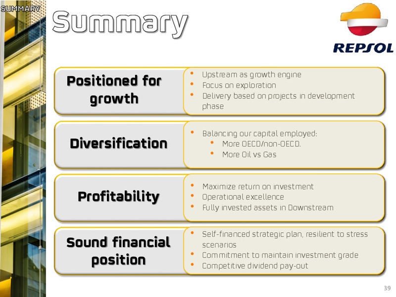 September 2014 Investor Presentation – Repsol S.A. – slide 29