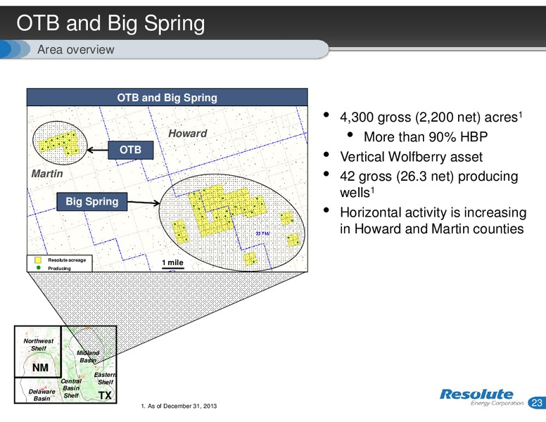INVESTOR PRESENTATION – Resolute Energy Corp – slide 22