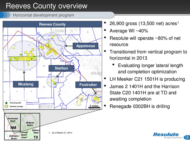 INVESTOR PRESENTATION – Resolute Energy Corp – slide 17