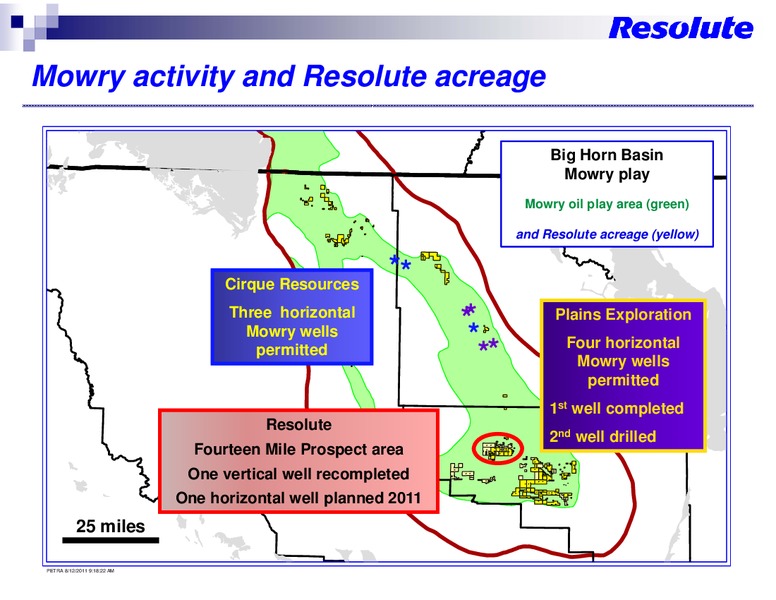 AUGUST 2011 INVESTOR PRESENTATION – Resolute Energy Corp – slide 17