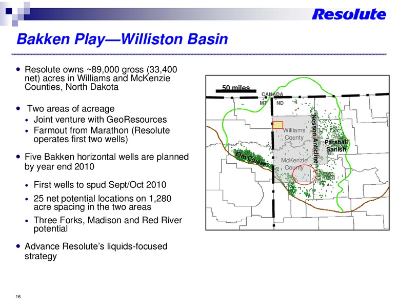 INVESTOR PRESENTATION – Resolute Energy Corp – slide 15