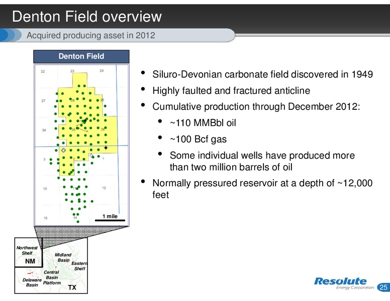 Investor Presentation – Resolute Energy Corp – slide 24