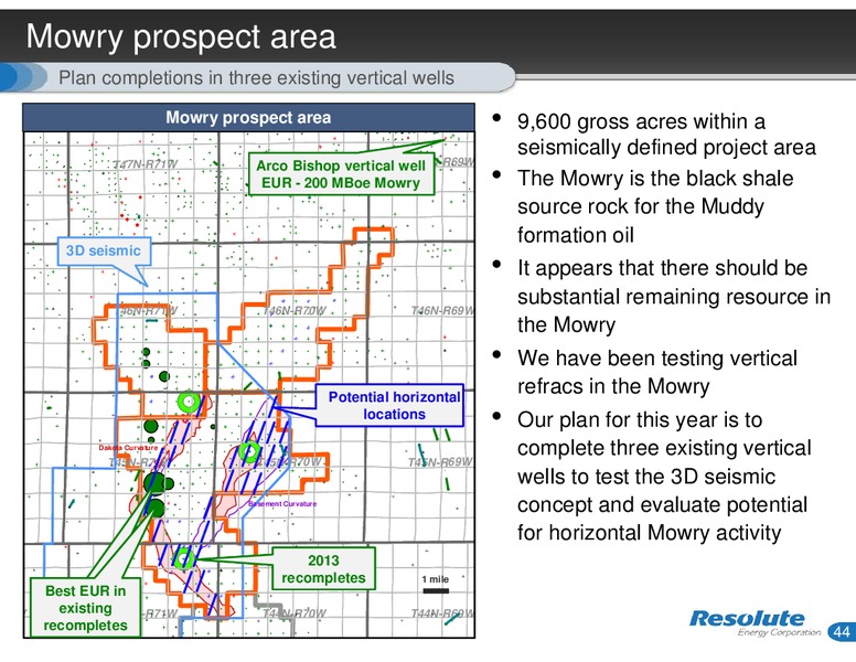Investor Presentation – Resolute Energy Corp – slide 43