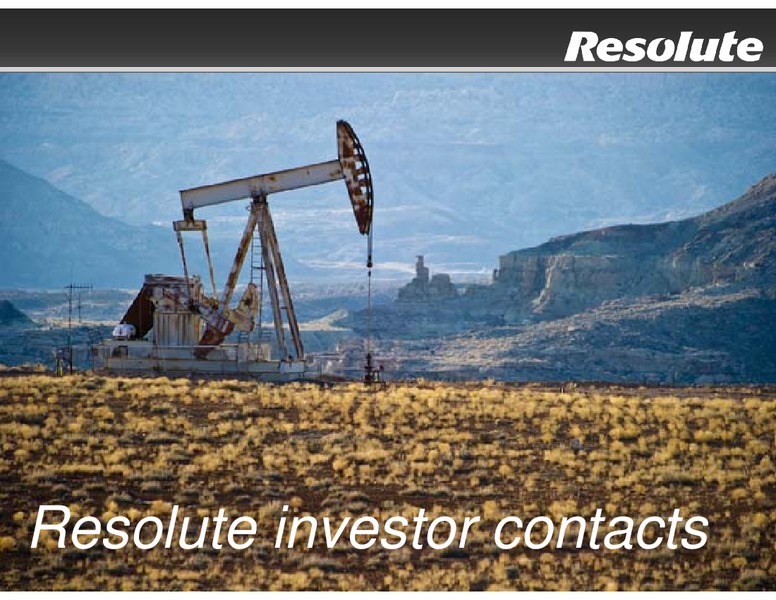 Investor Presentation – Resolute Energy Corp – slide 48