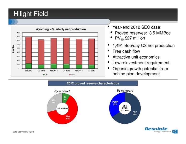 INVESTOR PRESENTATION – Resolute Energy Corp – slide 39