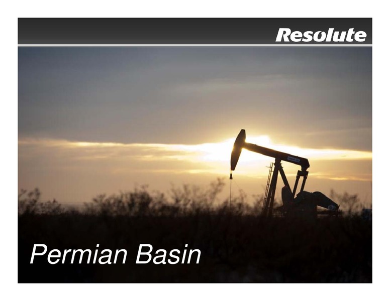INVESTOR PRESENTATION – Resolute Energy Corp – slide 17