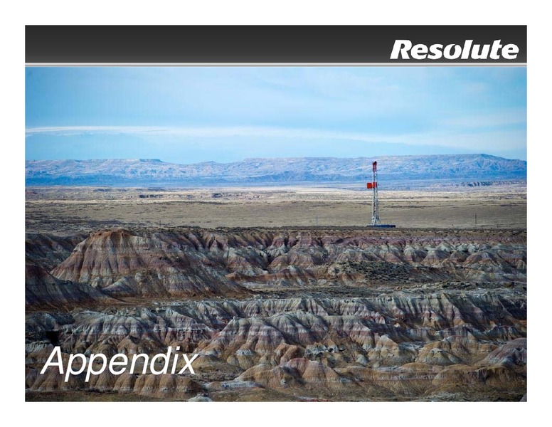 INVESTOR PRESENTATION – Resolute Energy Corp – slide 31