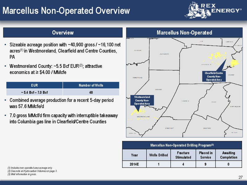 CORPORATE PRESENTATION – Rex Energy Corp – slide 25