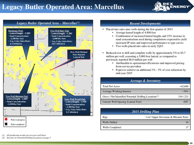 MAY 2015 CORPORATE PRESENTATION – Rex Energy Corp – slide 14