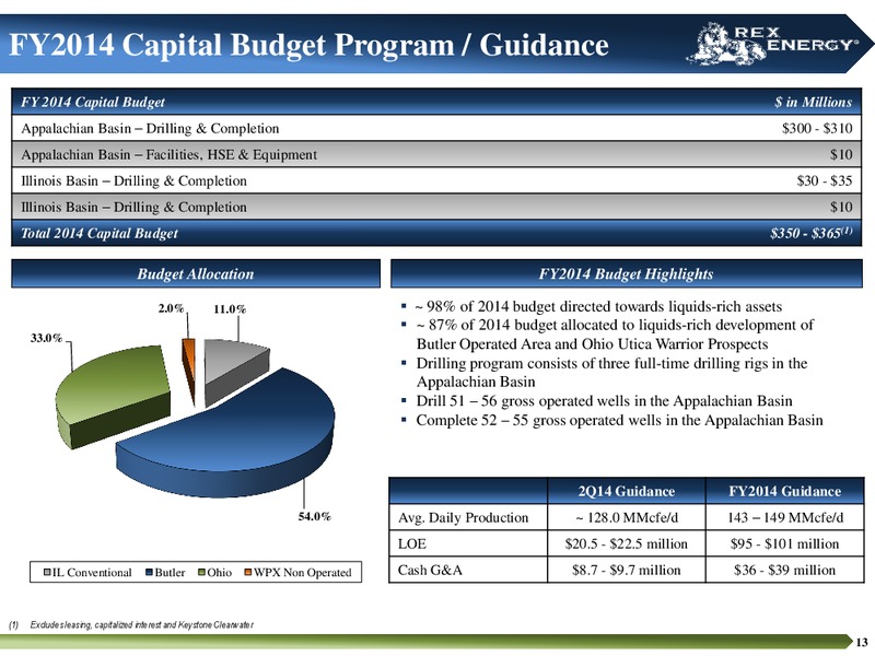 Corporate Presentation – Rex Energy Corp – slide 11