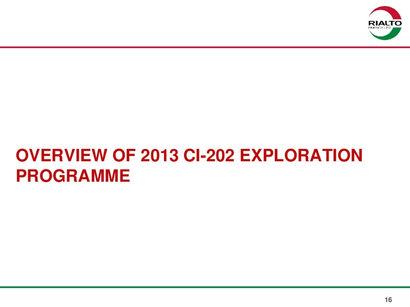 JANUARY 2013 INVESTOR PRESENTATION – Rialto Energy Ltd. – slide 15