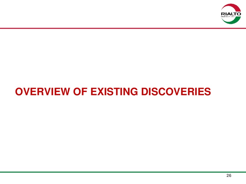 JANUARY 2013 INVESTOR PRESENTATION – Rialto Energy Ltd. – slide 25