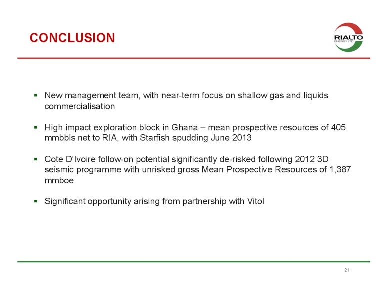 JUNE 2013 INVESTOR PRESENTATION – Rialto Energy Ltd. – slide 18