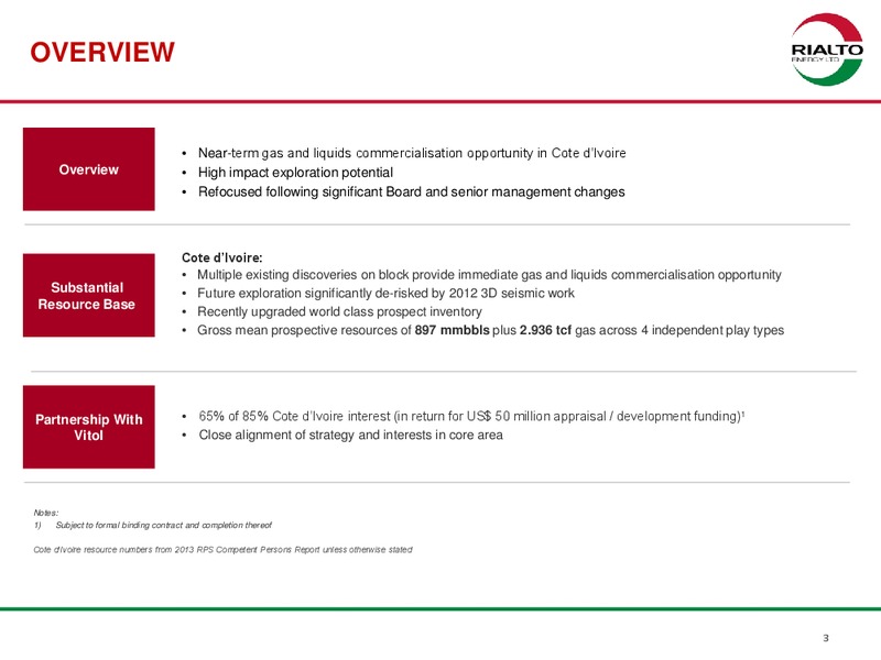 OIL BARREL PRESENTATION – Rialto Energy Ltd. – slide 2