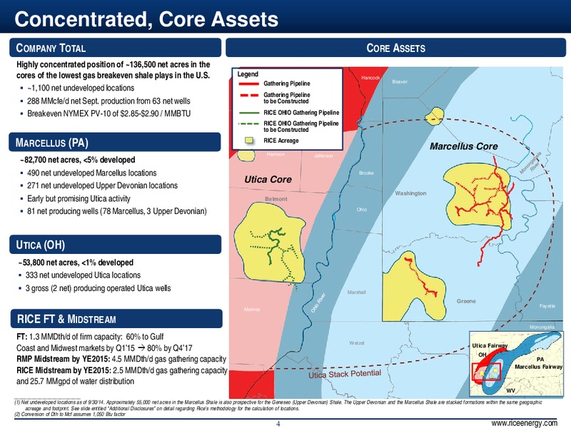 INVESTOR PRESENTATION – Rice Energy – slide 4