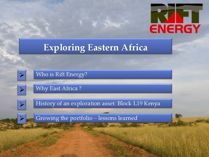 AFRICA OIL GAS CONFERENCE – Rift Energy Corp – slide 2