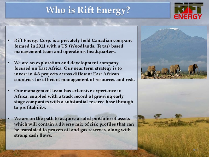 Africa Oil and Gas Conference – Rift Energy Corp – slide 3