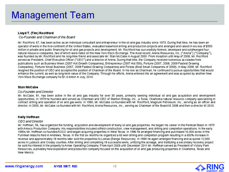 INVESTOR PRESENTATION – Ring Energy Inc. – slide 13