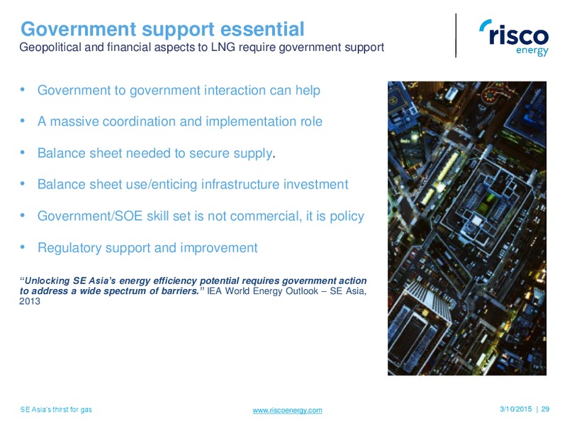 Investor Presentation – Risco Energy – slide 29