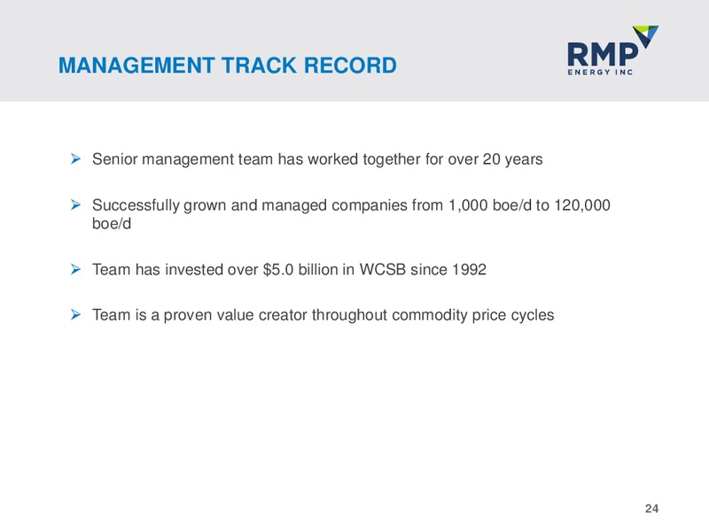 MARCH 2014 CORPORATE PRESENTATION – Rmp Energy Inc. – slide 23