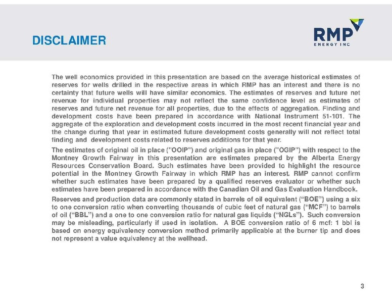 NOVEMBER 2012 CORPORATE PRESENTATION – Rmp Energy Inc. – slide 3