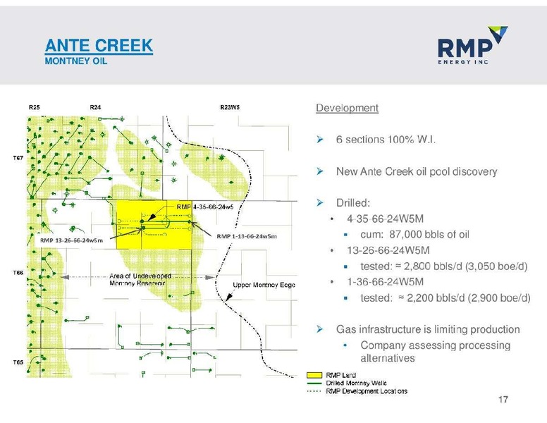 NOVEMBER 2012 CORPORATE PRESENTATION – Rmp Energy Inc. – slide 17