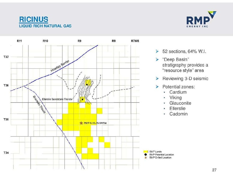 NOVEMBER 2012 CORPORATE PRESENTATION – Rmp Energy Inc. – slide 27