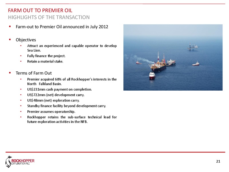 CORPORATE UPDATE – Rockhopper Exploration – slide 20