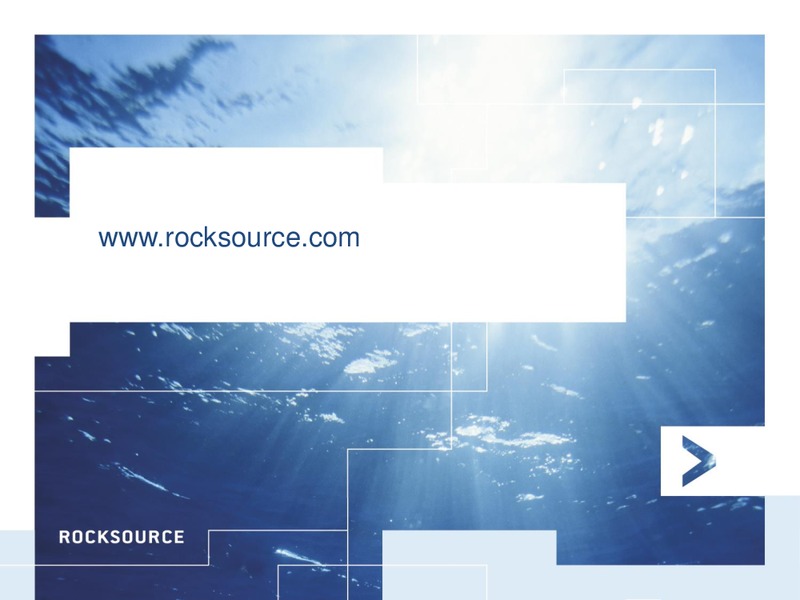 Company Update – Rocksource – slide 21